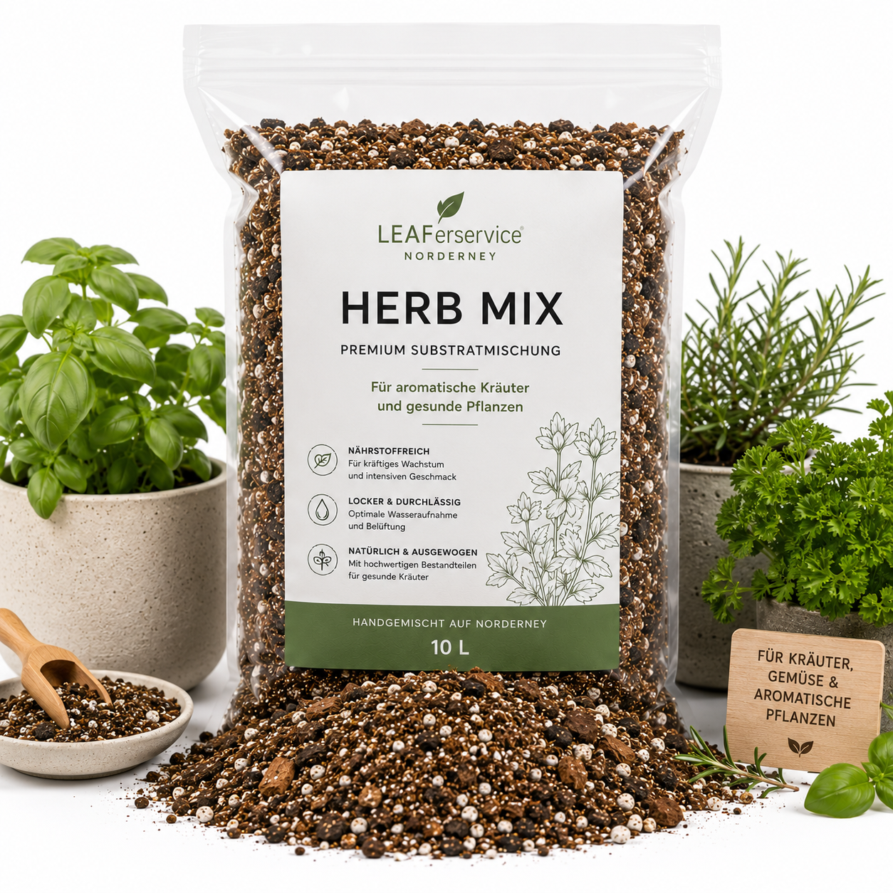 LEAFer Herb Mix – Premium Kräutersubstrat