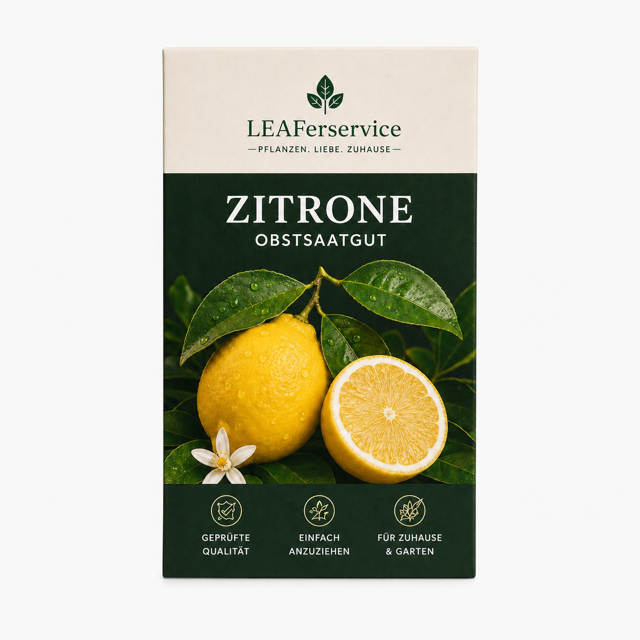 Zitronen Obstsaatgut von LEAFerservice auf weißem Hintergrund