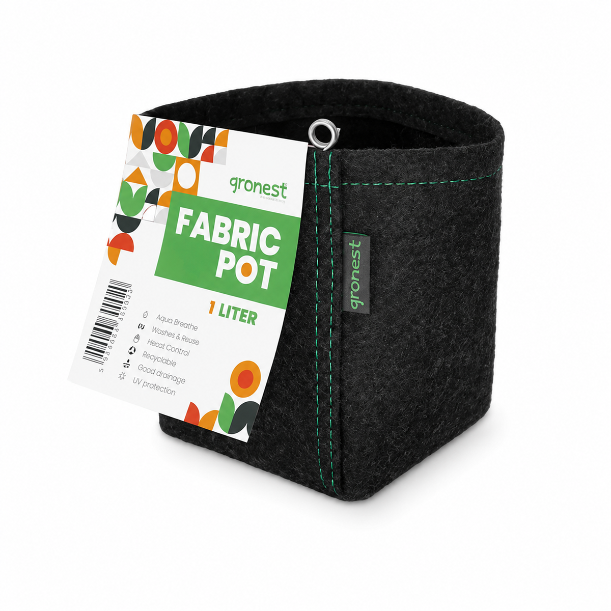 Gronest Stofftopf – Premium Pflanzsack für starke Wurzeln, langlebiger Stofftopf für Garten- und Balkonpflanzen, grüne Pflanzbehälter