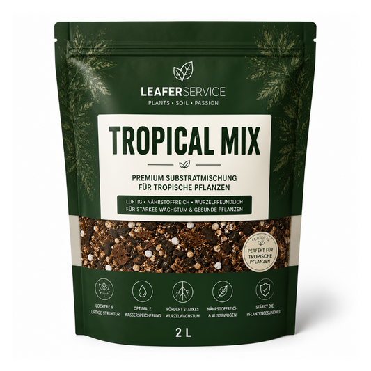 LEAFer Tropical Mix Premium Substratmischung für Monstera Philodendron und tropische Zimmerpflanzen
