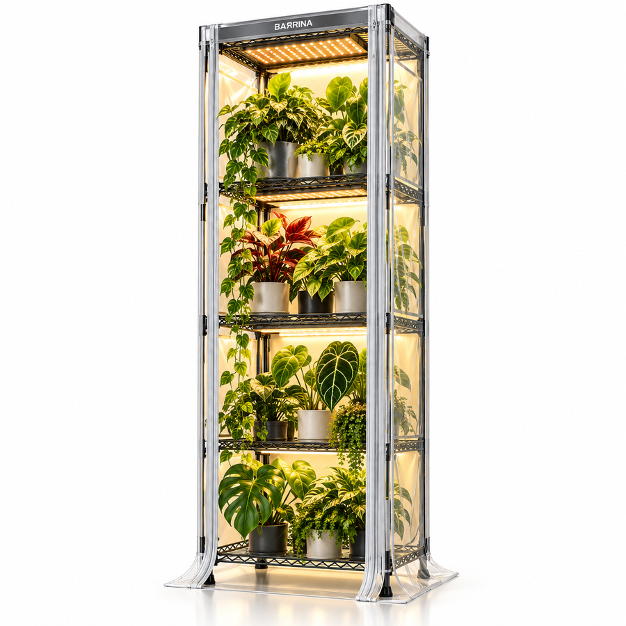 Indoor-Gewächshaus Barrina CX83Z mit Grow Light, transparentes Gewächshaus für Pflanzenzucht, ideal für den Innenbereich