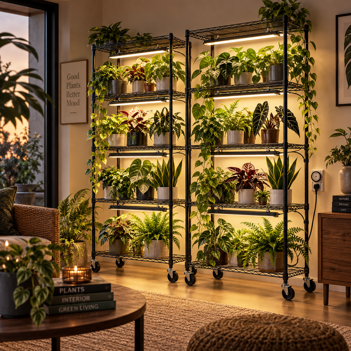 Barrina CX91 Pflanzenregal mit 5 Ebenen und integrierten Grow-Lights, ideal für Zimmerpflanzen und Anzucht im Innenbereich