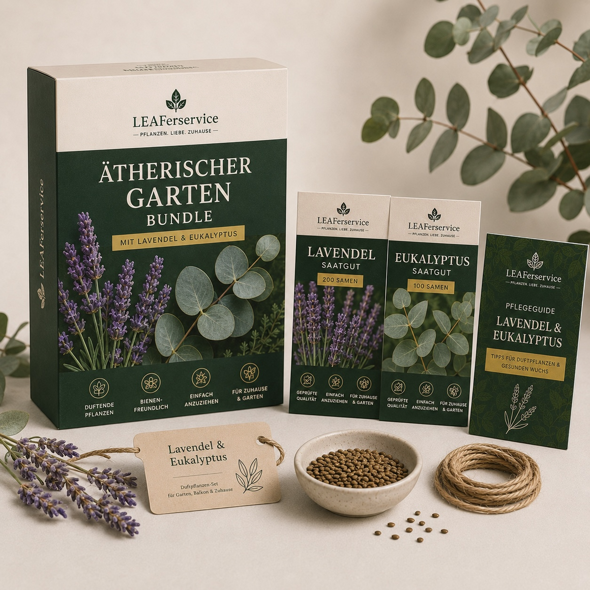 Lavendel-Saatgut von LEAFerservice, kleine Samen für den Anbau von Lavendel im Garten, natürliche Pflanzensamen.