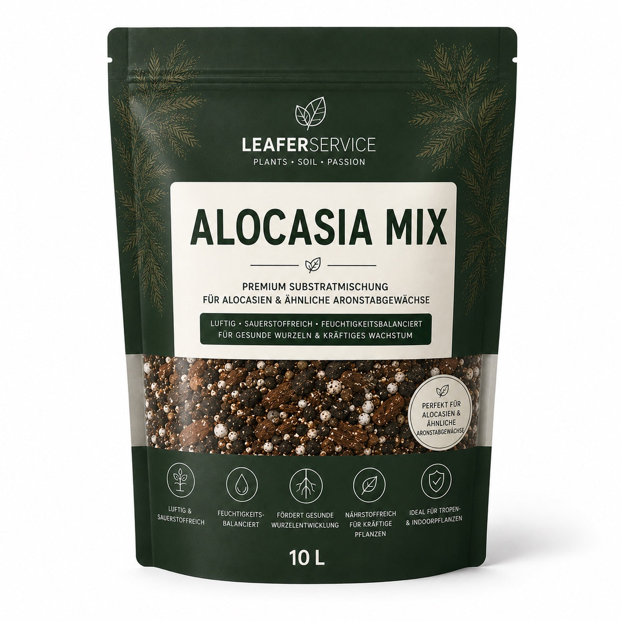 LEAFerservice Alocasia Mix 10 L Produktbeutel