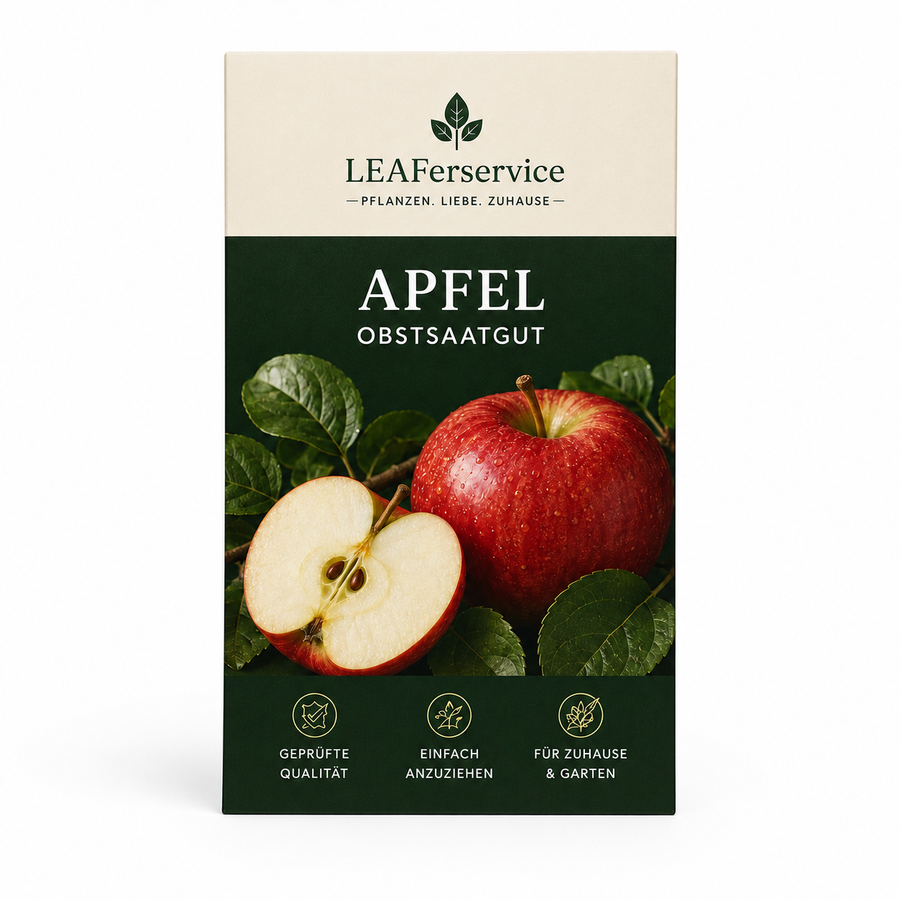 Apfel Obstsaatgut von LEAFerservice auf weißem Hintergrund