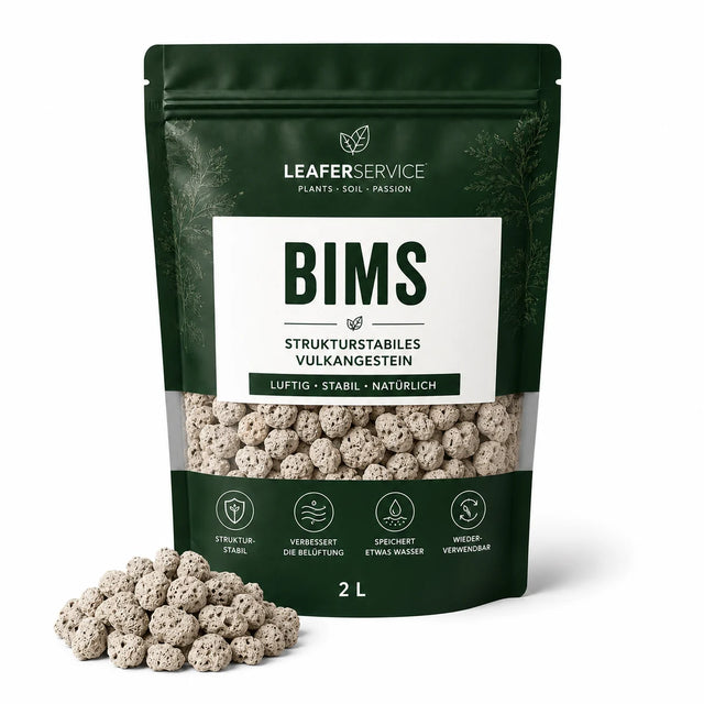 Bims – mineralischer Substratzusatz, LEAFerservice Beispielverpackung 2 Liter