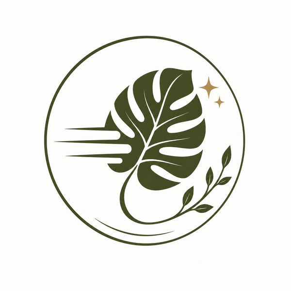 Leaferservice Blatt-Siegel mit Monstera Symbol