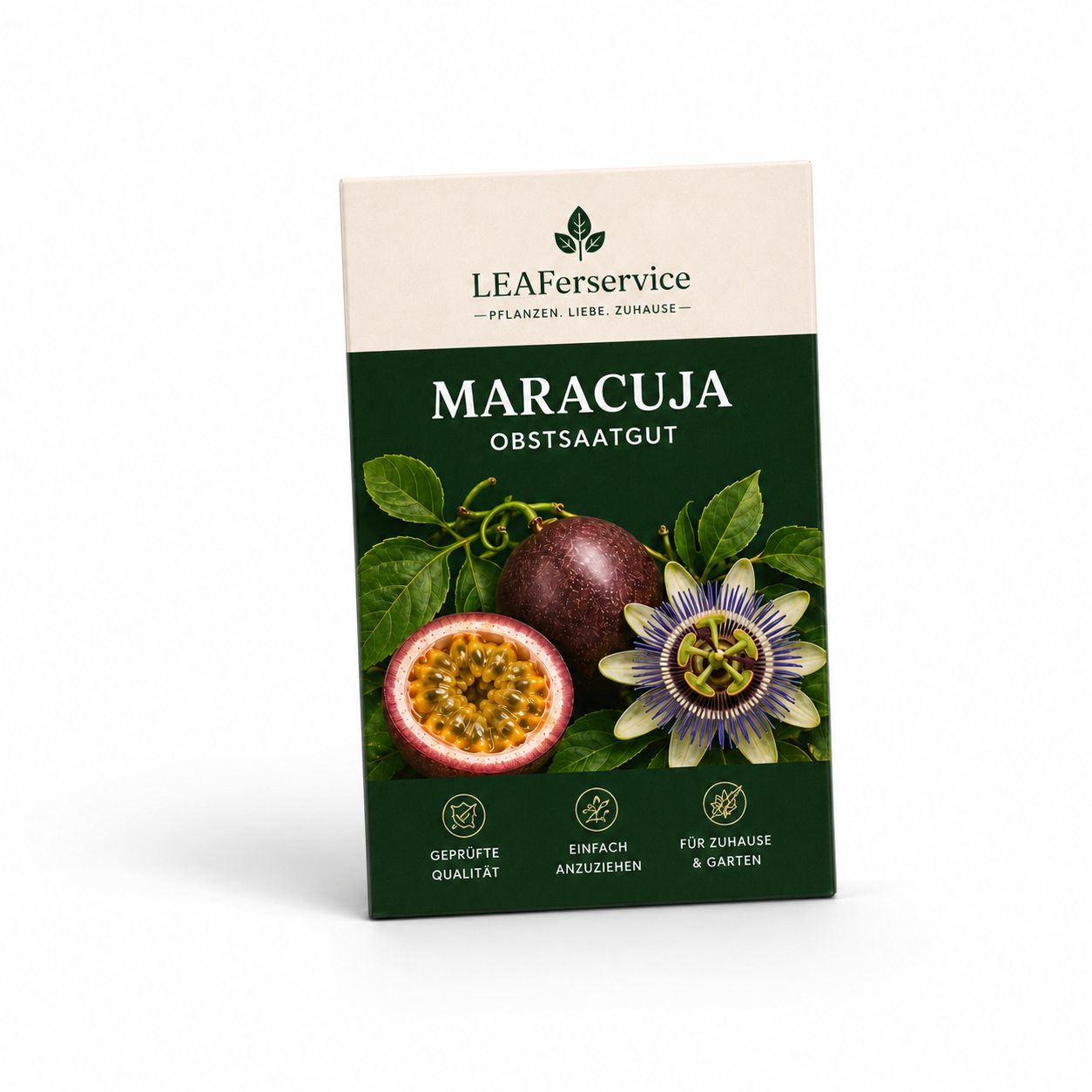 Maracuja Obstsaatgut von LEAFerservice auf weißem Hintergrund
