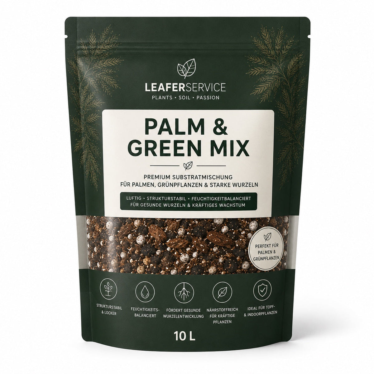 LEAFerservice Palm & Green Mix – Substrat für Palmen und kräftige Grünpflanzen