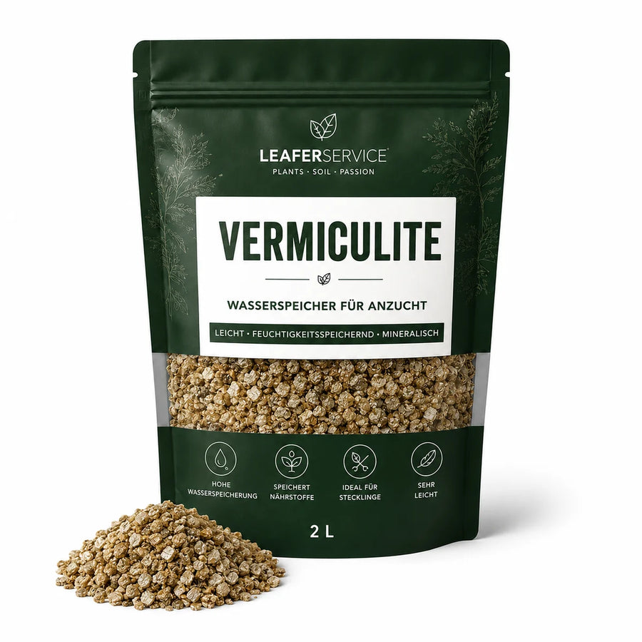 Vermiculite – Substratzusatz und Wasserspeicher, LEAFerservice Beispielverpackung 2 Liter