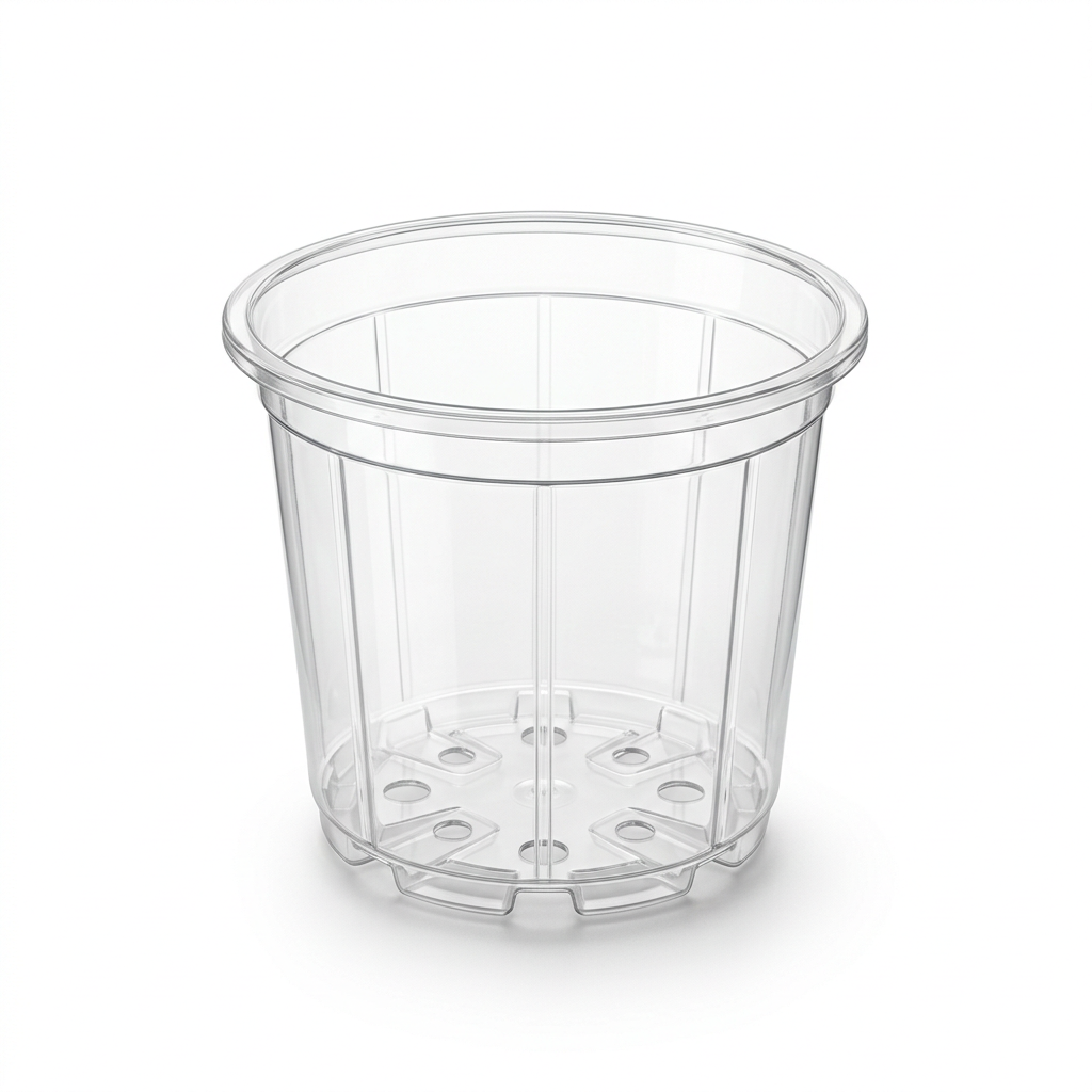 BTPLASTIK Anzuchttöpfe transparent 6,3 cm – 50 Stück